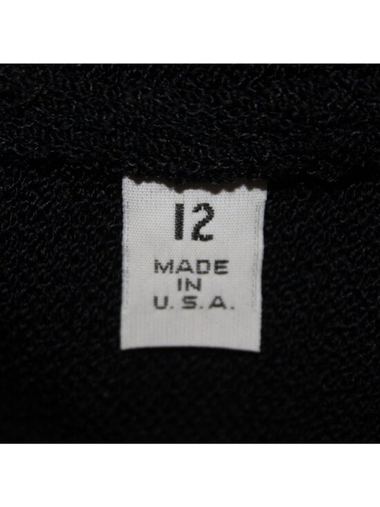 St John Evening Dress Sz 12 Black Sleeveless Santana Knit Mid Length Dress - Picture 6 of 9